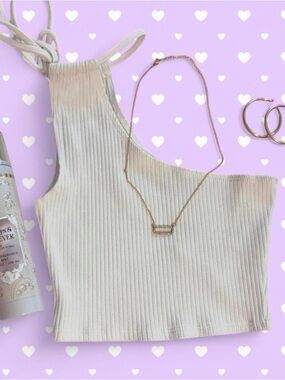 Aerie White Off-Shoulder Tank Top